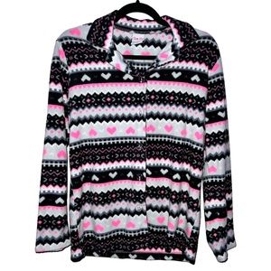 𝐓𝐎𝐓𝐀𝐋𝐋𝐘 𝐏𝐈𝐍𝐊 | 100% POLYESTER PINK HEART PAJAMA TOP